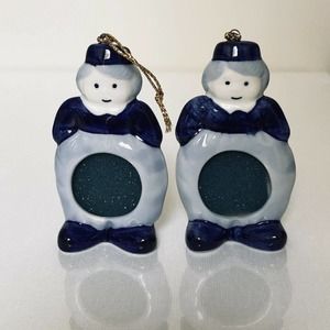 Porcelain Delft Blue Christmas Ornaments Picture